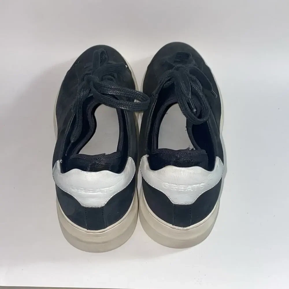 Greats platform black suede sneakers